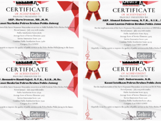 Para Kasat Polres Brebes Terima Penghargaan Survei Kepuasan Masyarakat dari Gebrak