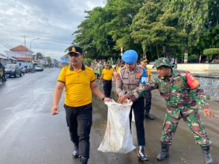 Sinergi TNI-Polri dan Pemkab Brebes Gelar Kerja Bakti Massal di Pusat Kota